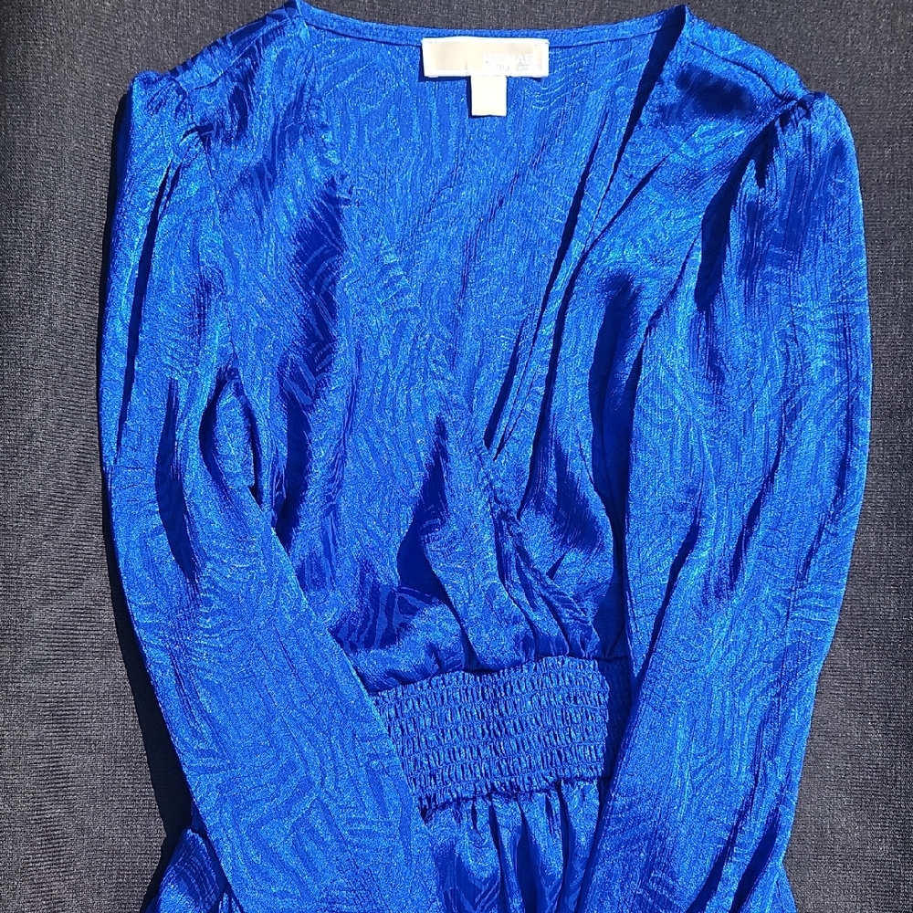 Vintage Michael Kors Blue‎ Long Sleeve Dress
